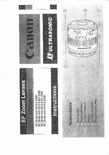 Canon 28-80/3.5-5.6 manual. Camera Instructions.